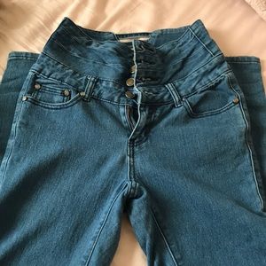 Blue high waisted jeans